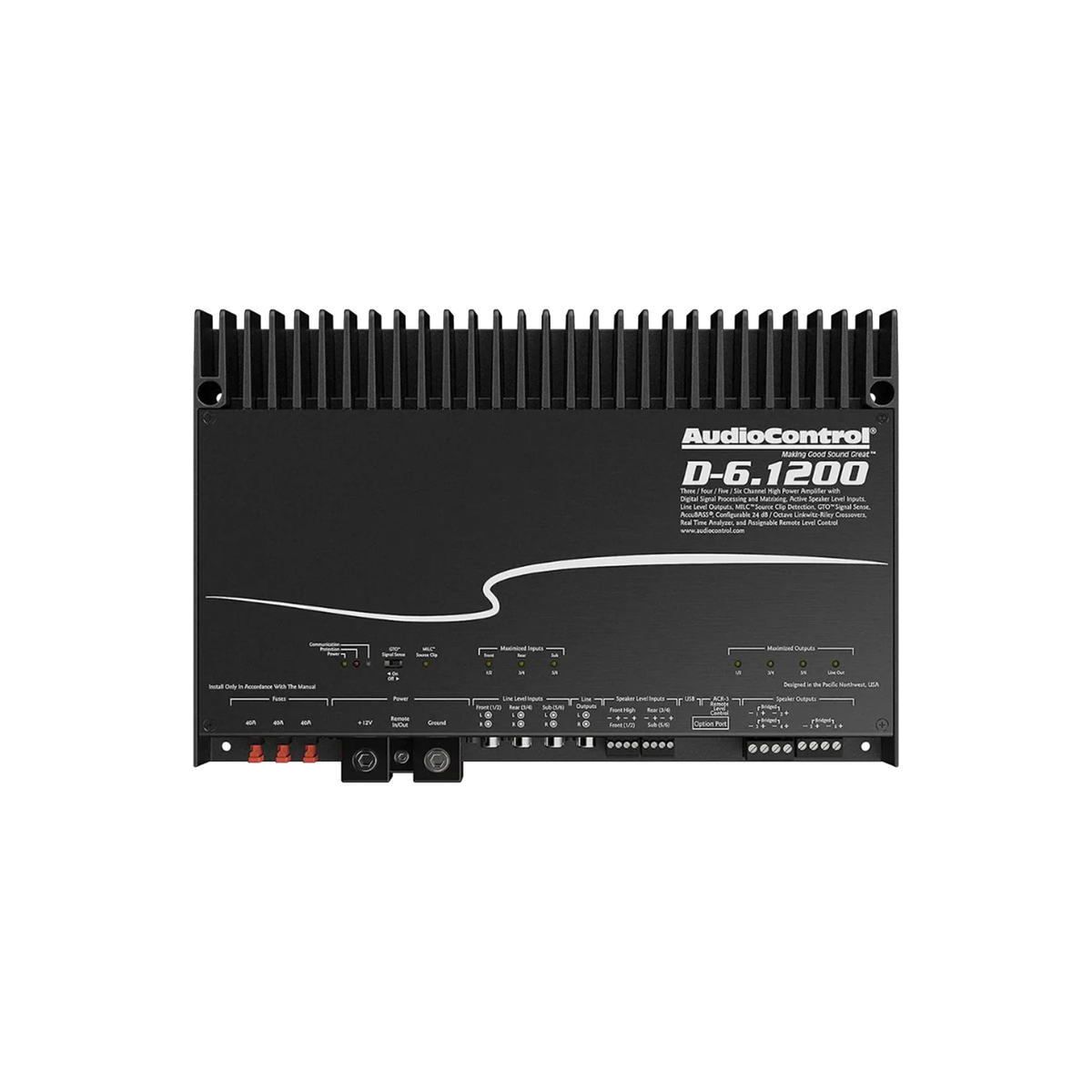 AudioControl D-6.1200 amplificador 6 canales DSP matriz con AccuBASS - D-6 - imagen producto 6
