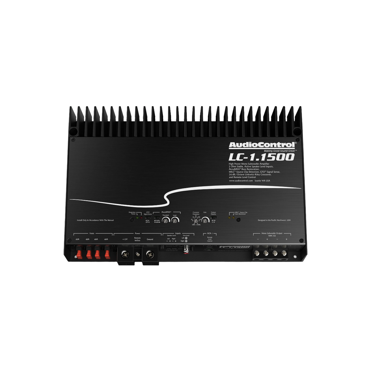 AudioControl LC-1.1500 Amplificador Mono Subwoofer 1500 Watts - LC-1 - imagen producto 1