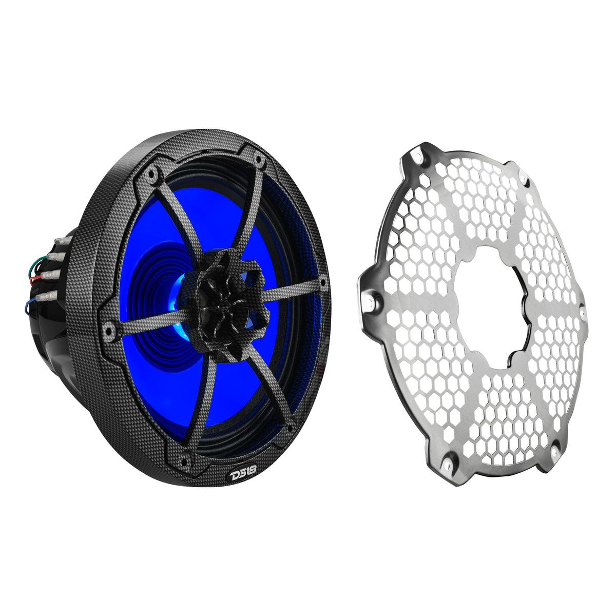 DS18 CF-8MD bocinas marinas 8 pulgadas 2 vías IP65 RGB fibra de carbono - CF-8MD - imagen producto 4