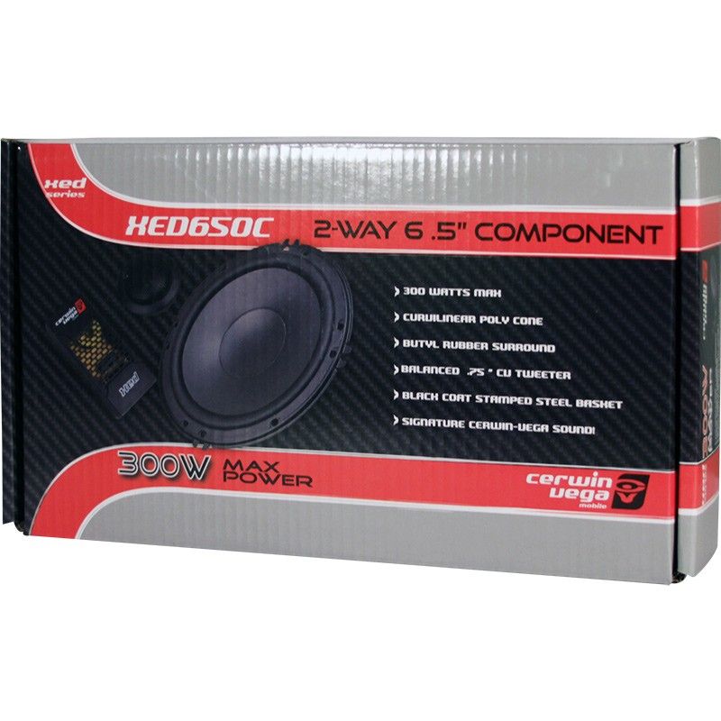 Set de Medios Cerwin Vega XED650C - 6.5″, 300W Máx, 2 Vías