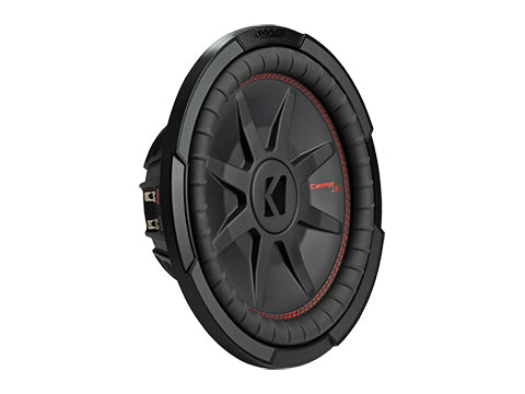 Kicker 48CWRT122: vista lateral derecha oficial del subwoofer CompRT de 12 pulgadas