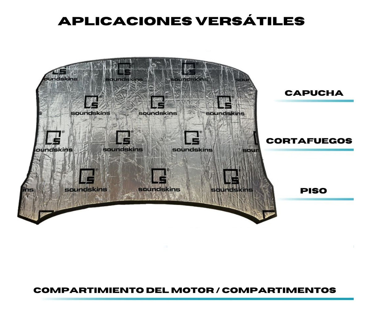 Insonorizante Automotriz 2 Capas Aislante Térmico Y Acústico