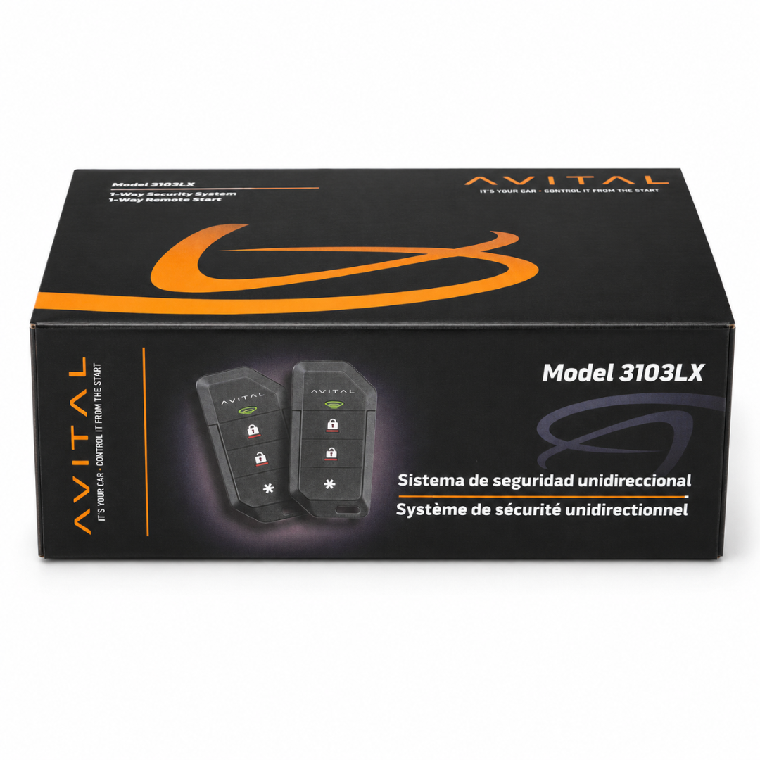 Avital 3103LX Alarma Automotriz con Entrada Sin Llave y Antiasalto