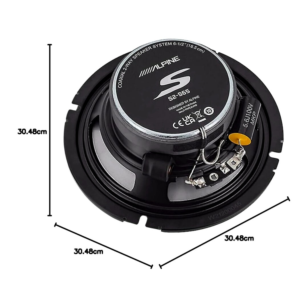Bocinas Coaxiales Alpine S2-S65 6.5 Pulgadas 2 Vías