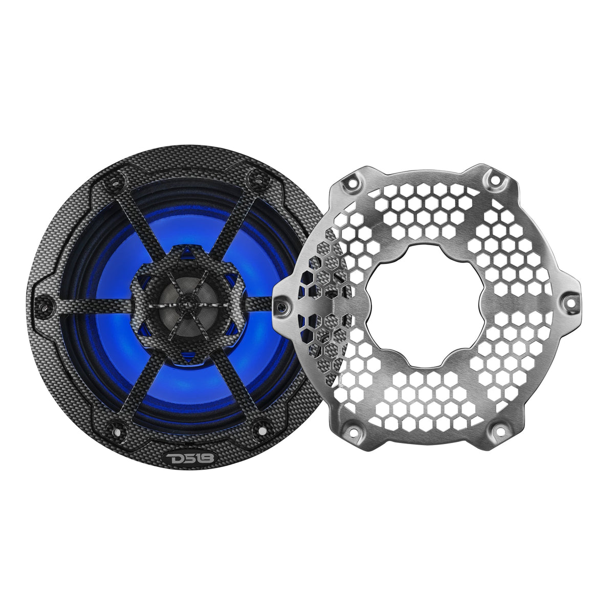 DS18 CF-6MD Bocinas marinas 6.5 pulgadas 2 vías RGB IP65 fibra de carbono - CF-6MD - imagen oficial 4