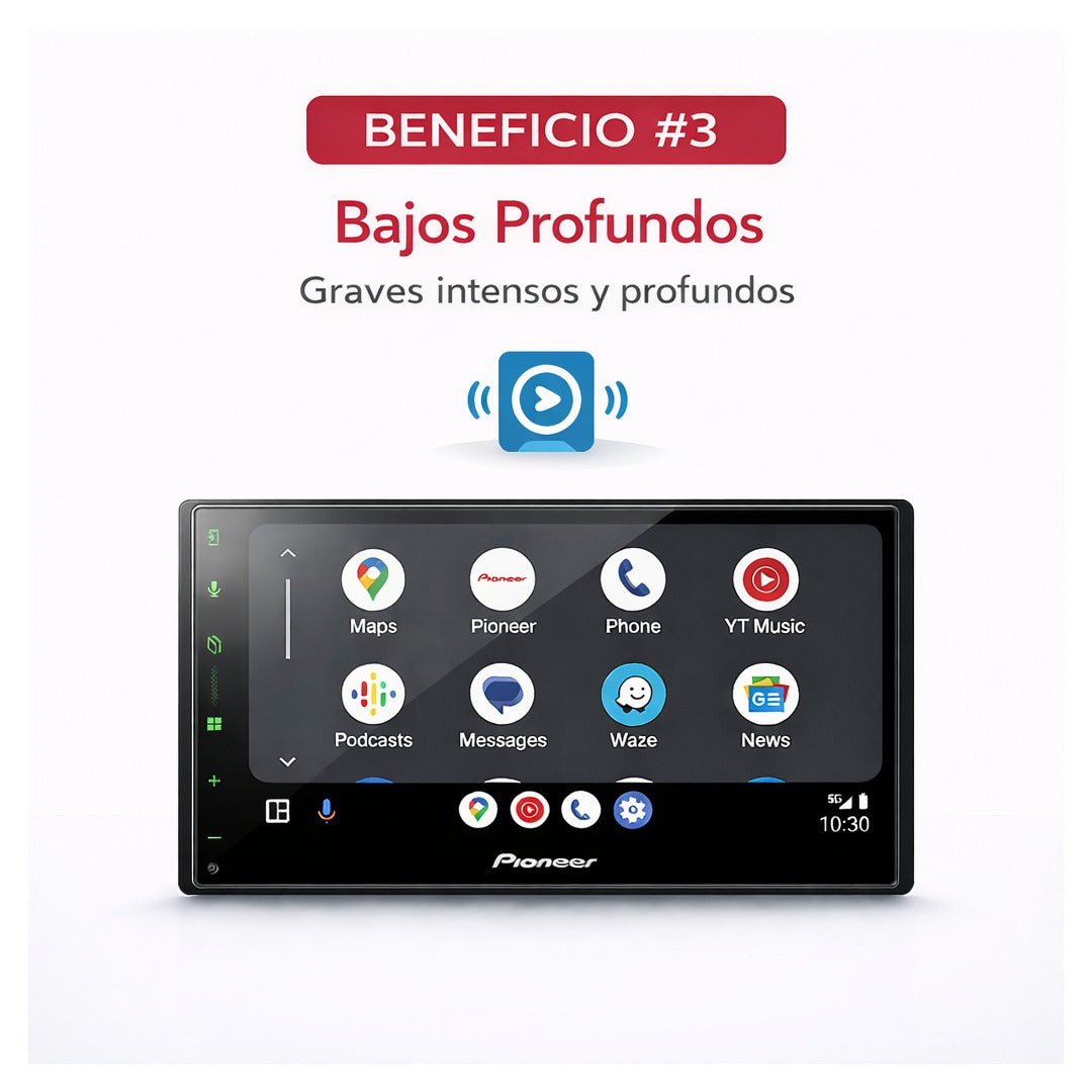 Pantalla Pioneer 6.8 Pulgadas CarplayAuto Dmh-w3000nex