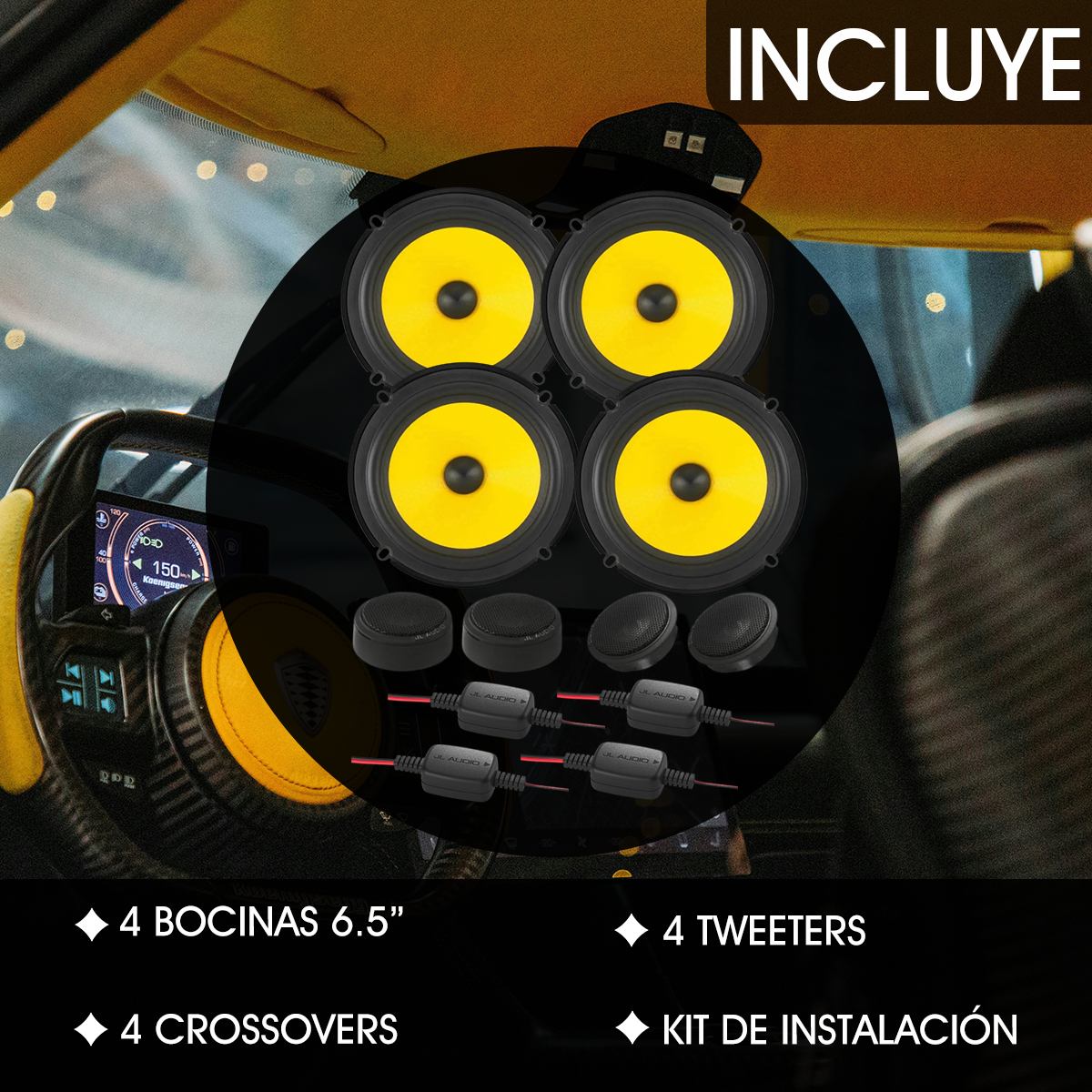 Paquete 2 Set De Medios Jl Audio C1-650 6.5"