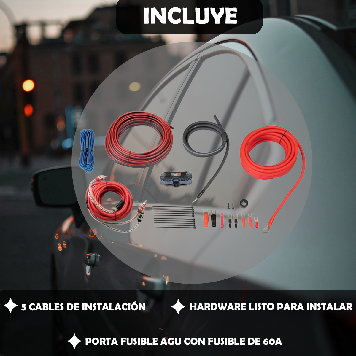 Kit de Instalación Cerwin Vega Calibre 8 de 2 Canales CAK82