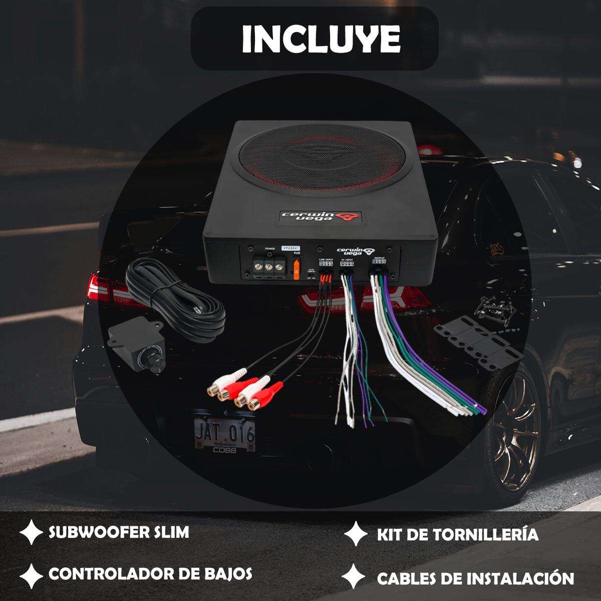 Subwoofer Amplificado Cerwin Vega 8 Pulgadas 4 CH VPAS841