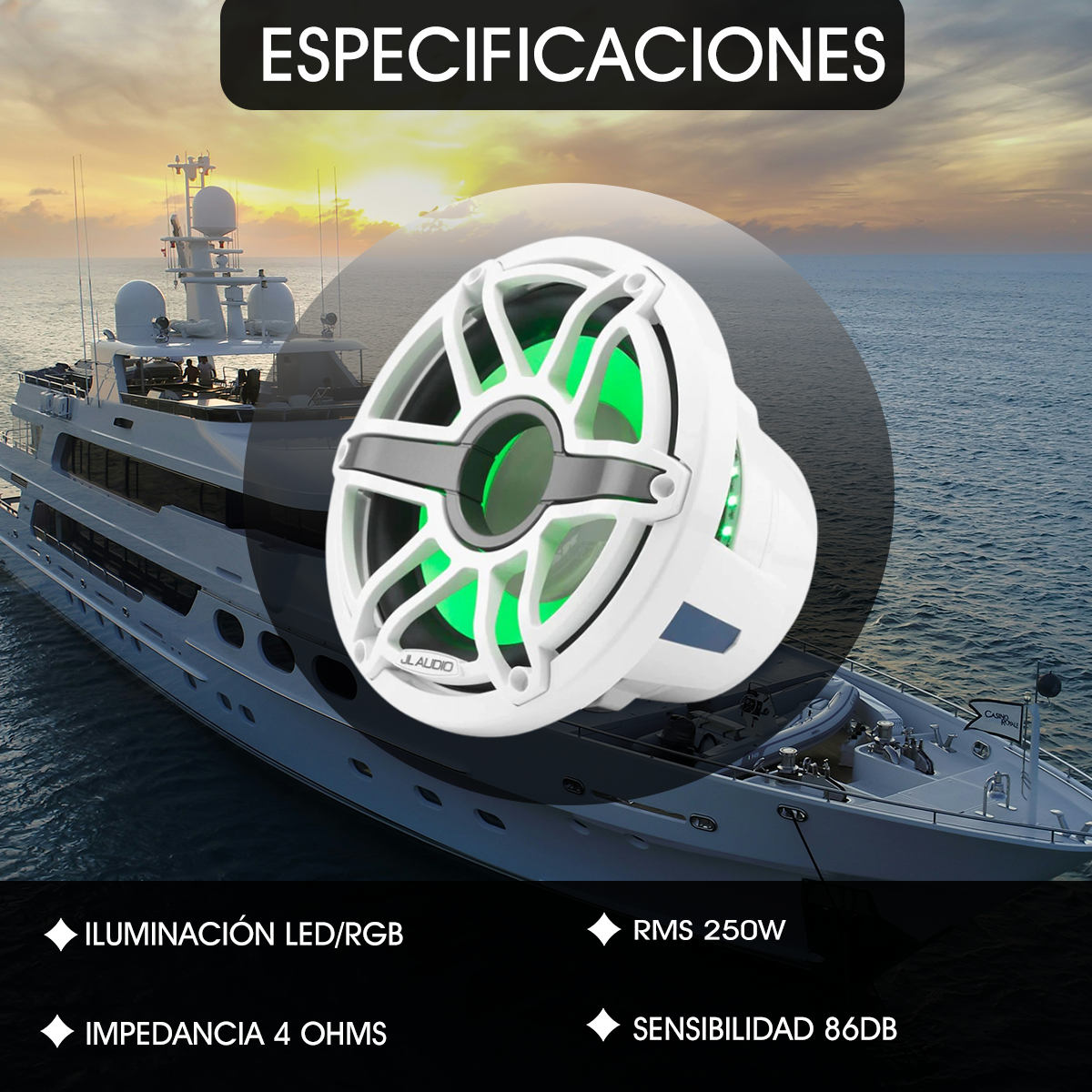 Subwoofer Marino JL AUDIO M6-10IB-S-GWGW-I-4 RGB