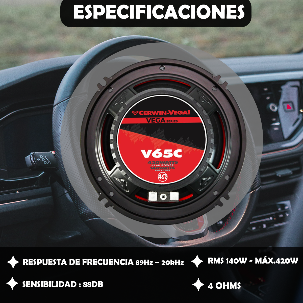 Set de Medios Cerwin Vega 6.5 Pulgadas Edición 2025 V65C