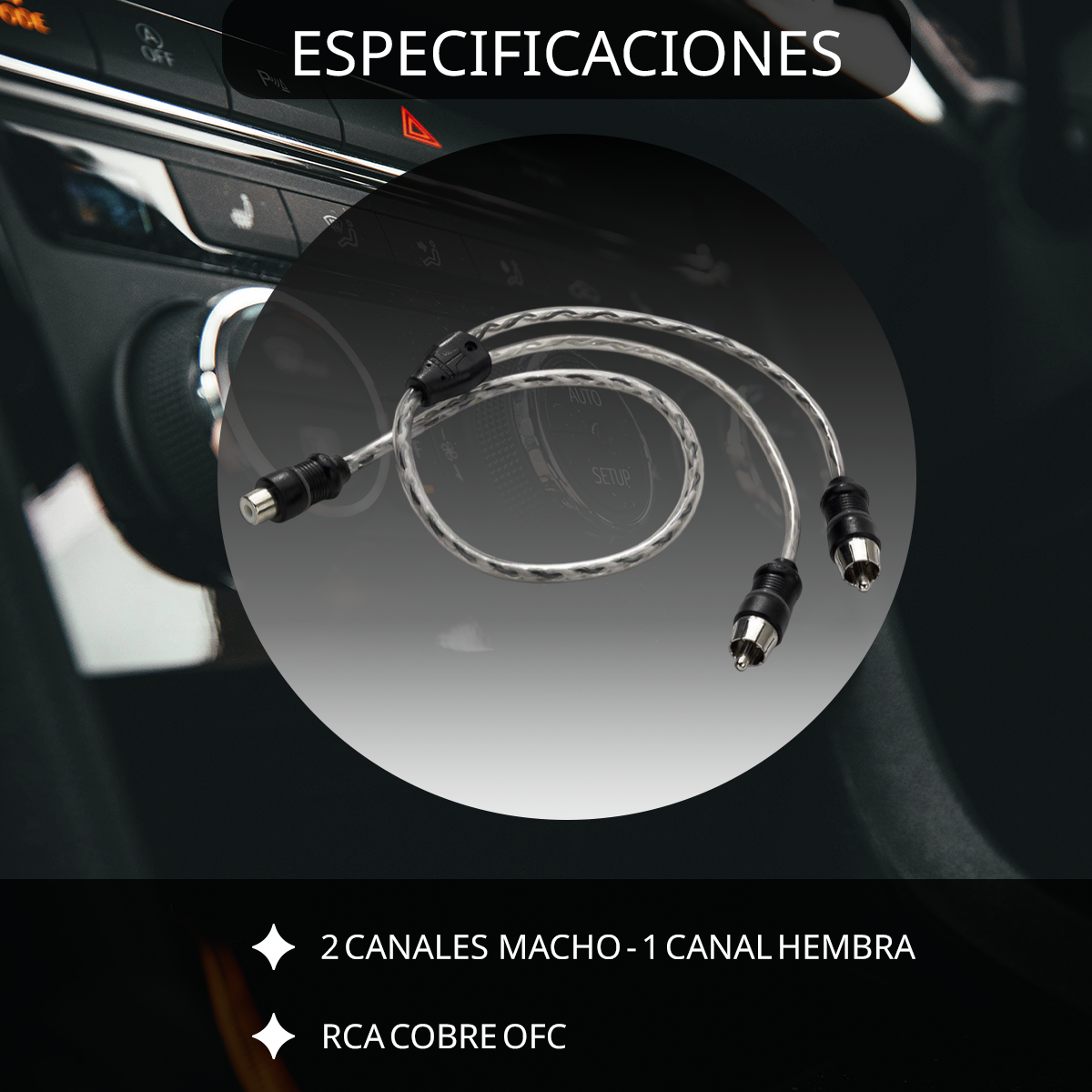 Adaptador Y RCA JL Audio XD-CLRAICY1F2M