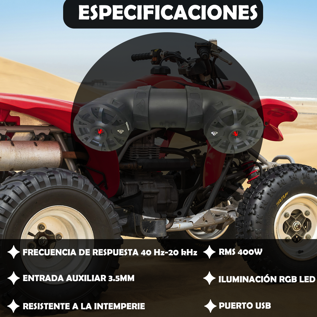 Bocinas Marinas Cuerno Led Cerwin Vega 8 Pulgadas Utv8led