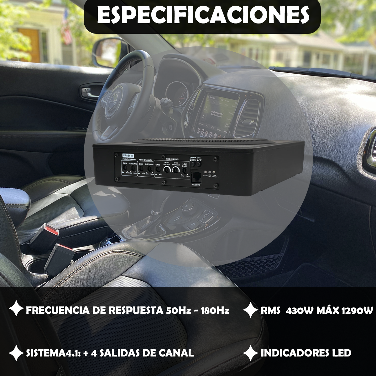 Subwoofer Amplificado Cerwin Vega 8 Pulgadas 4 CH VPAS841