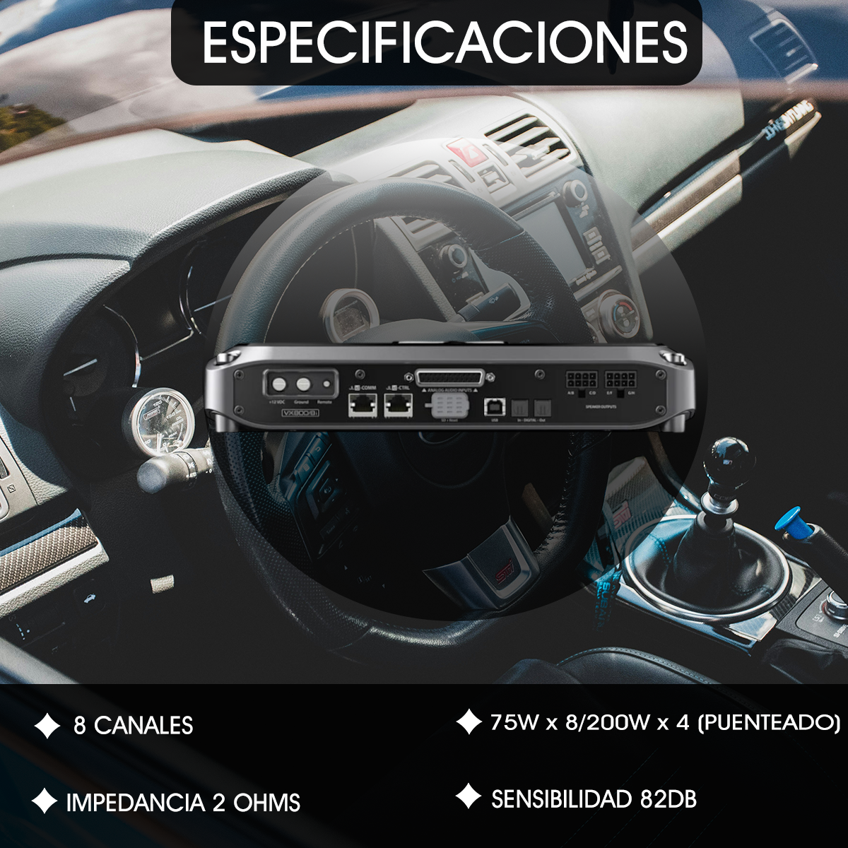 Amplificador de rango completo JL AUDIO VX800/8i