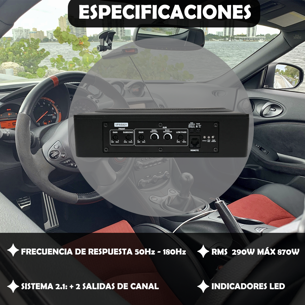 Subwoofer Amplificado Cerwin Vega 8 Pulgadas 2 CH VPAS821