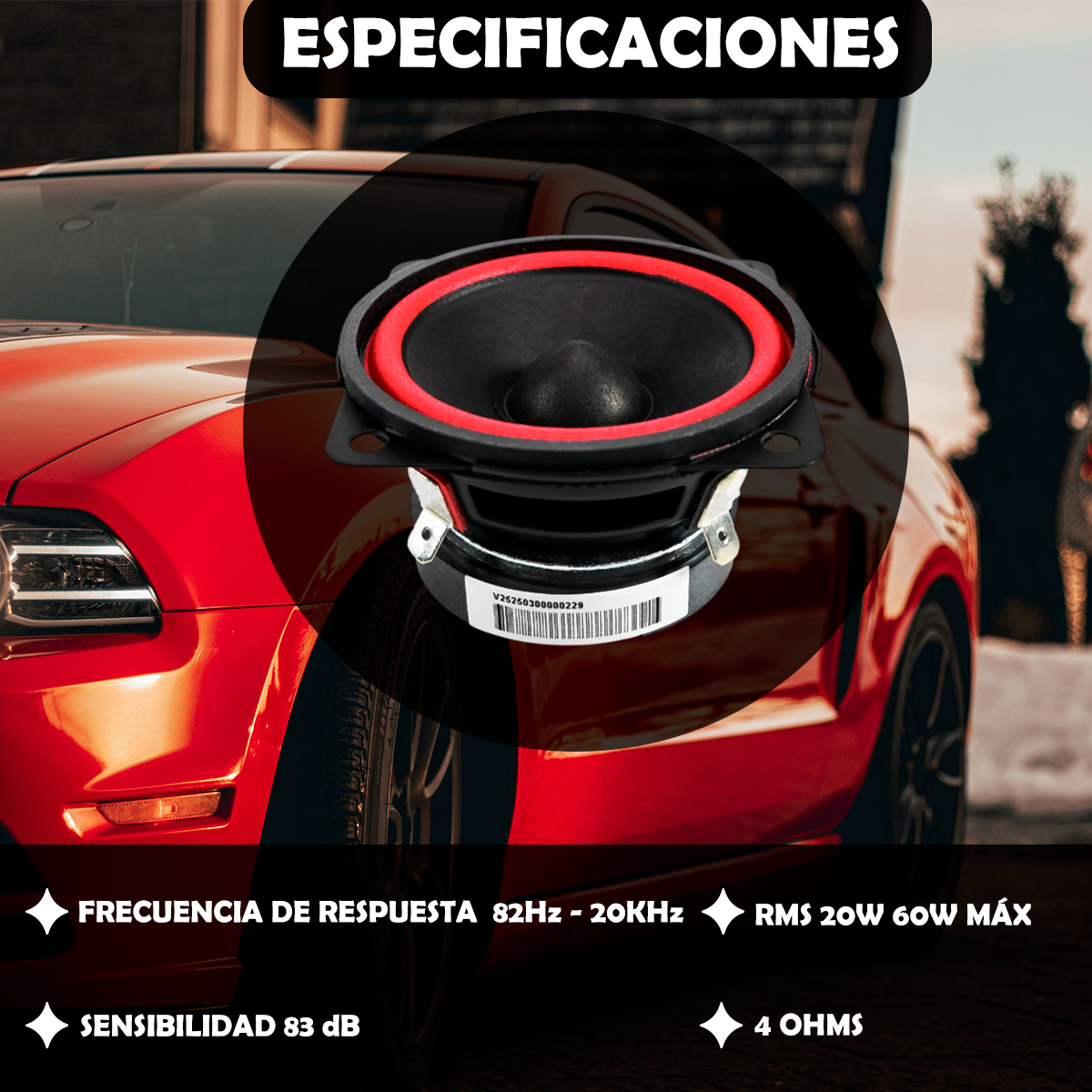 Bocina Full Range Cerwin Vega de 2.5" V25