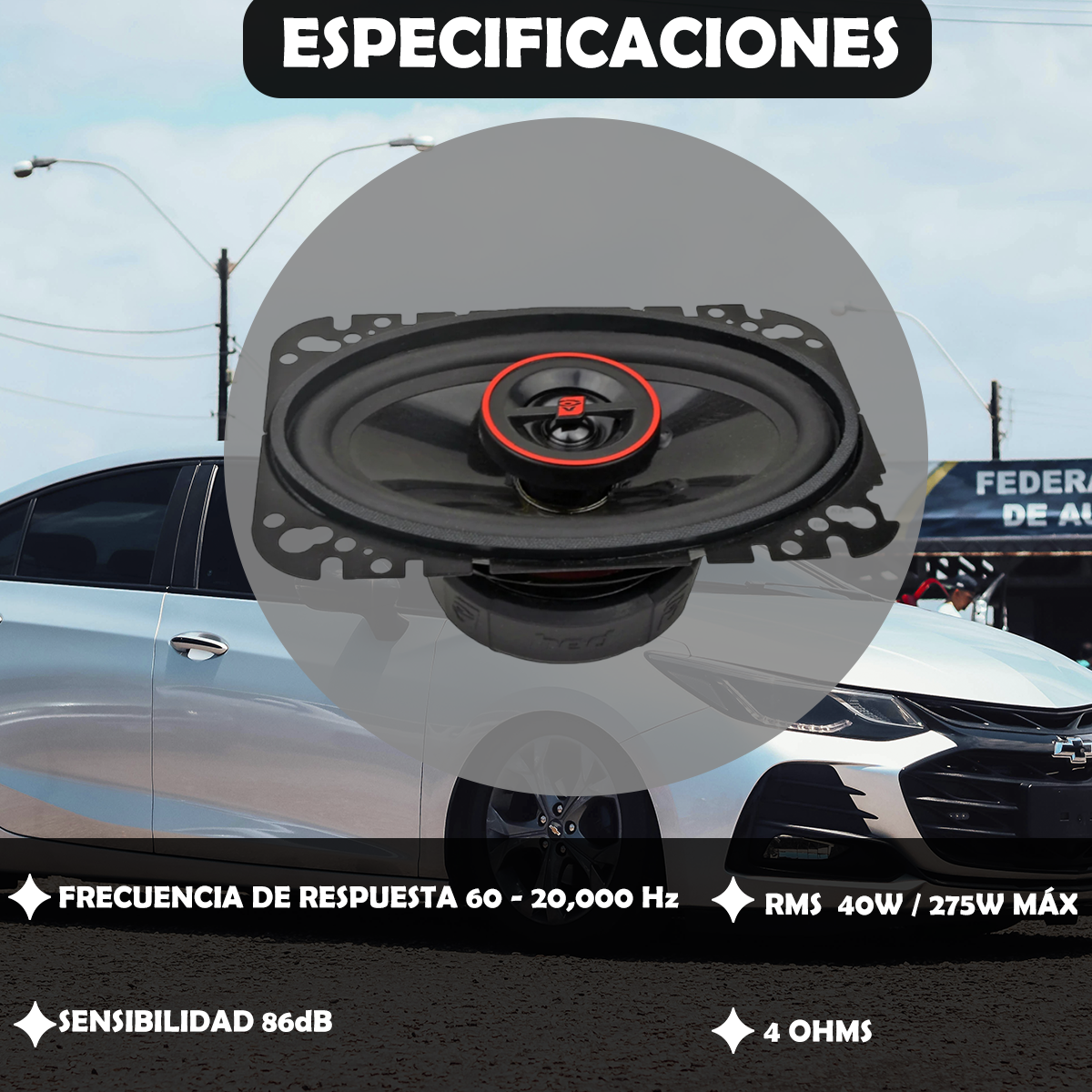 Bocinas Cerwin Vega 4x6 Pulgadas Serie HED H746