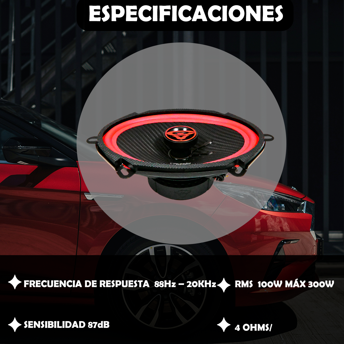 Bocinas Coaxiales Cerwin Vega 6x8 Pulgadas Edición 2025 V68