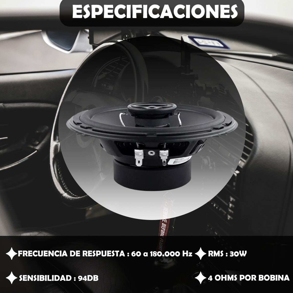 Par de Bocinas Cerwin Vega Para Auto 6.5 Pulgadas Xed62