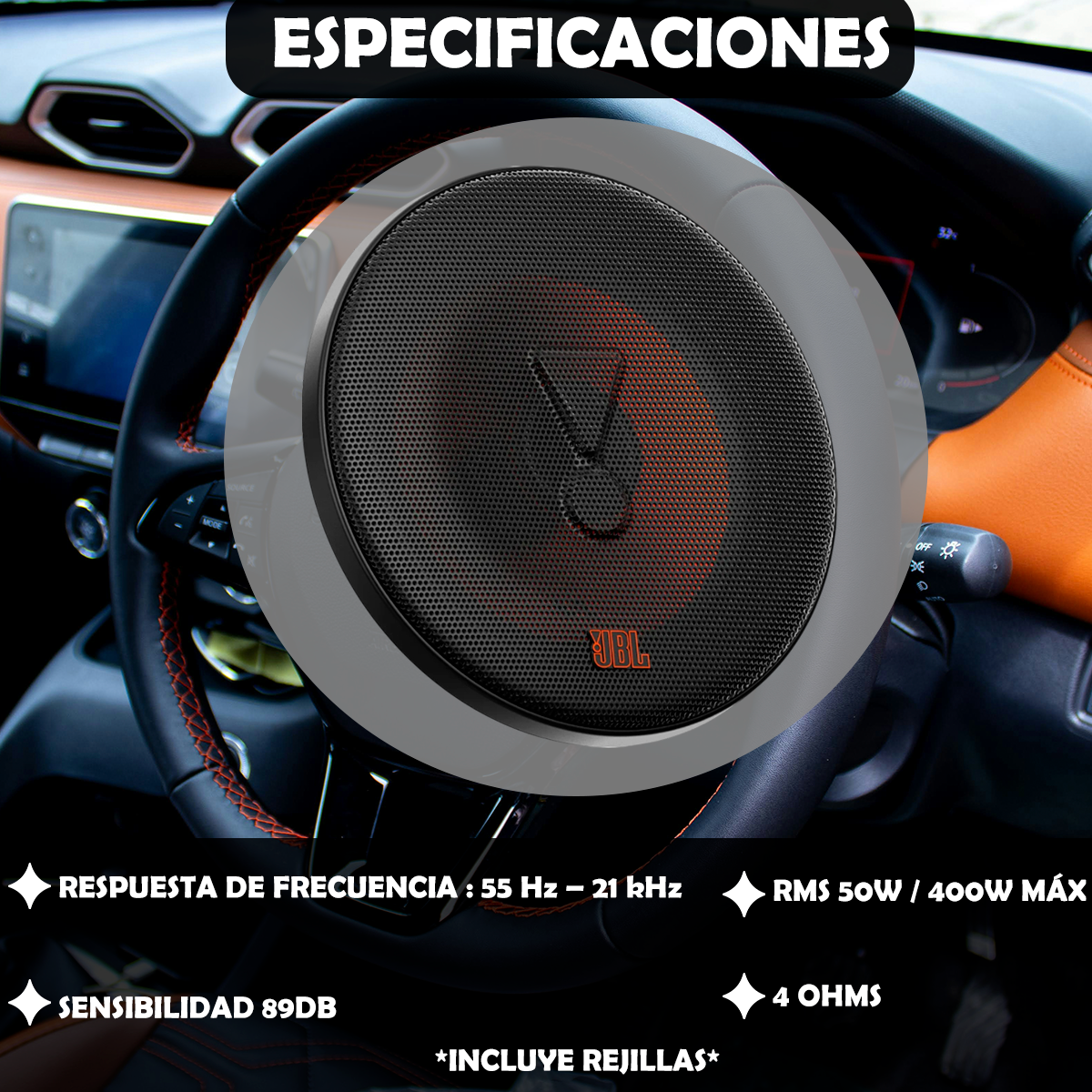 Bocinas JBL 6x5" STAGE1 62F