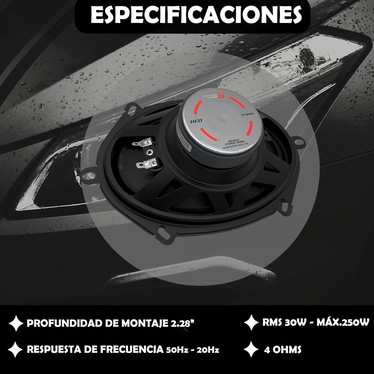 Bocinas Coaxiales Cerwin Vega 5x7 Pulgadas XED57