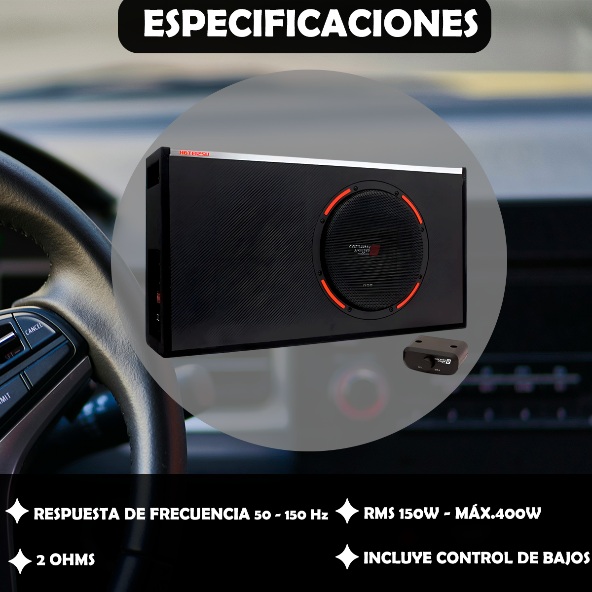 Subwoofer Amplificado Cerwin Vega 12 Cajón Slim H6te12sv