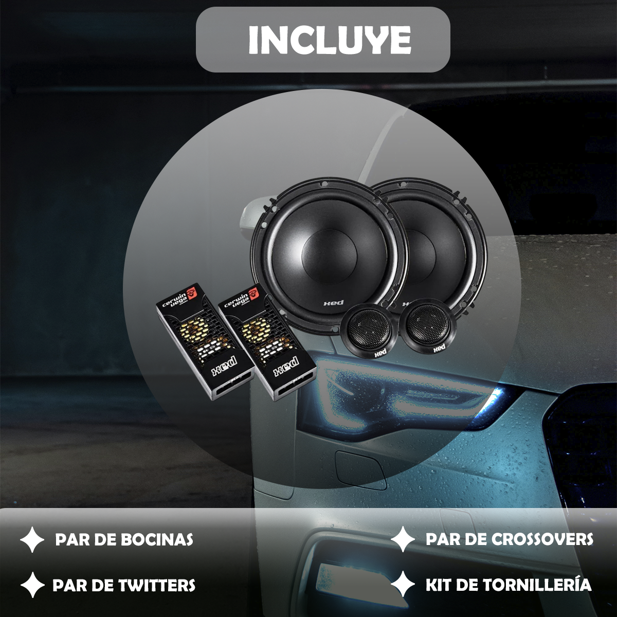 Set De Medios Cerwin Vega 6.5 Pulgadas Para Auto Xed650c