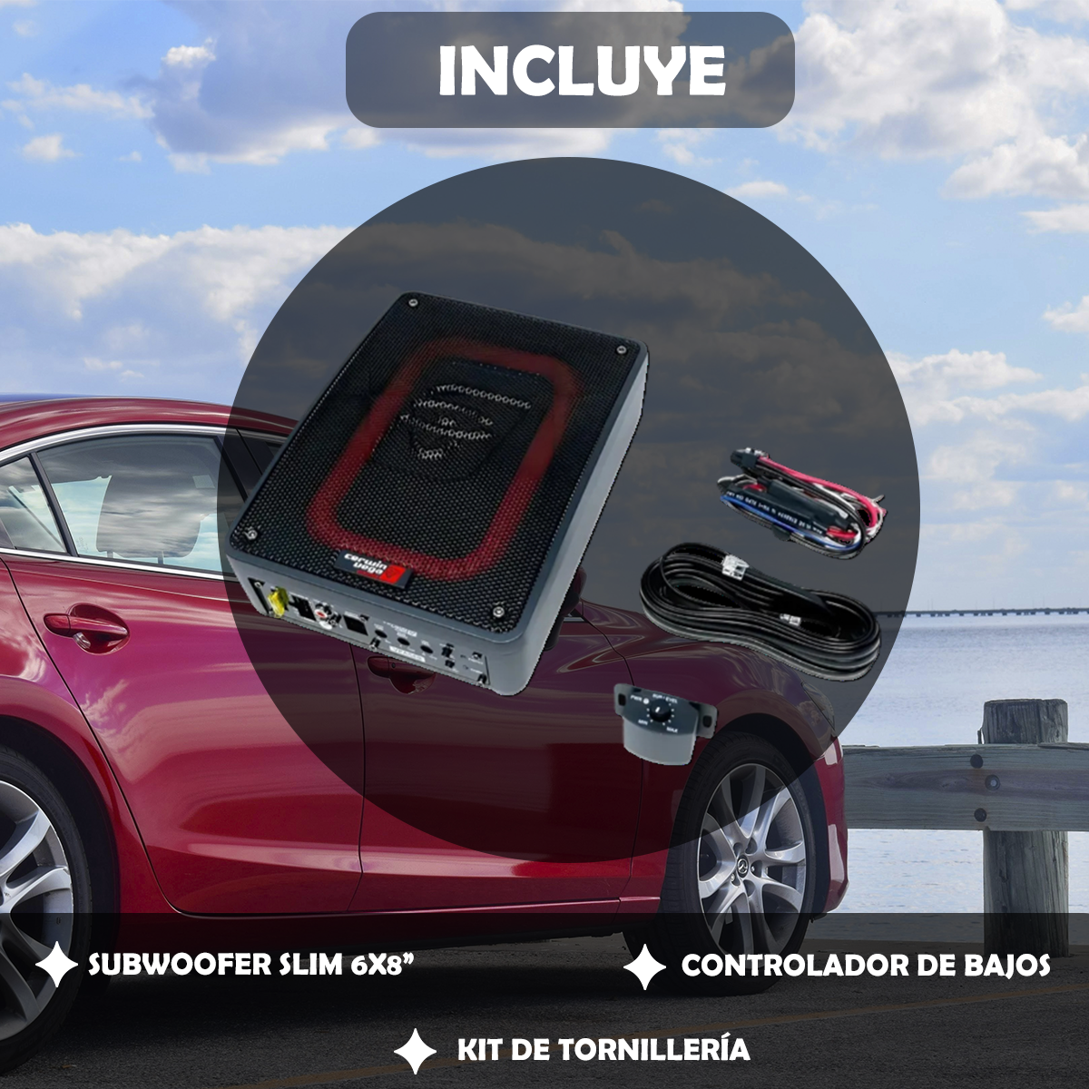 Subwoofer Cerwin Vega Amplificado Slim 6x8 Pulgadas Vpas68