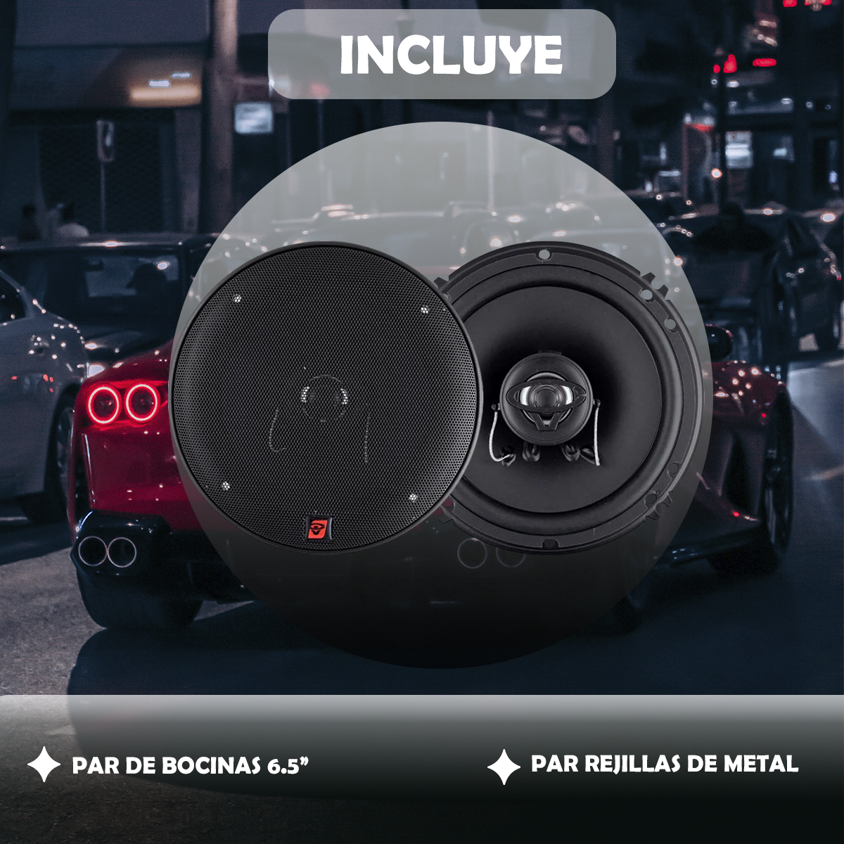 Par de Bocinas Cerwin Vega Para Auto 6.5 Pulgadas Xed62