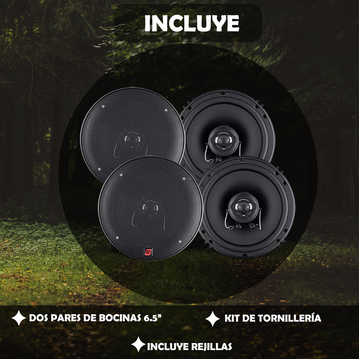 Pack de 4 Bocinas 6.5 Pulgadas Para Auto Cerwin Vega Xed62 Con Regalo Sorpresa