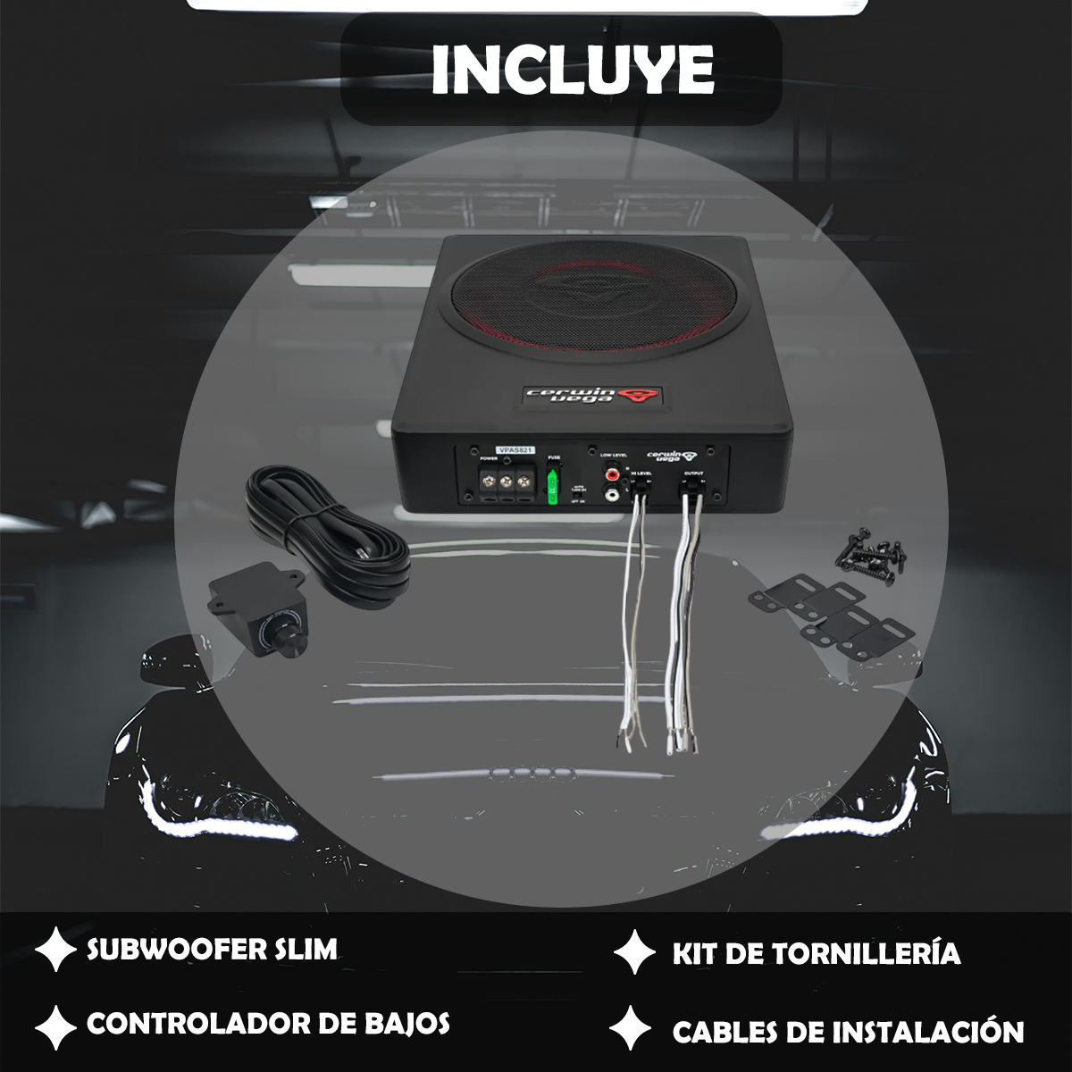 Subwoofer Amplificado Cerwin Vega 8 Pulgadas 2 CH VPAS821