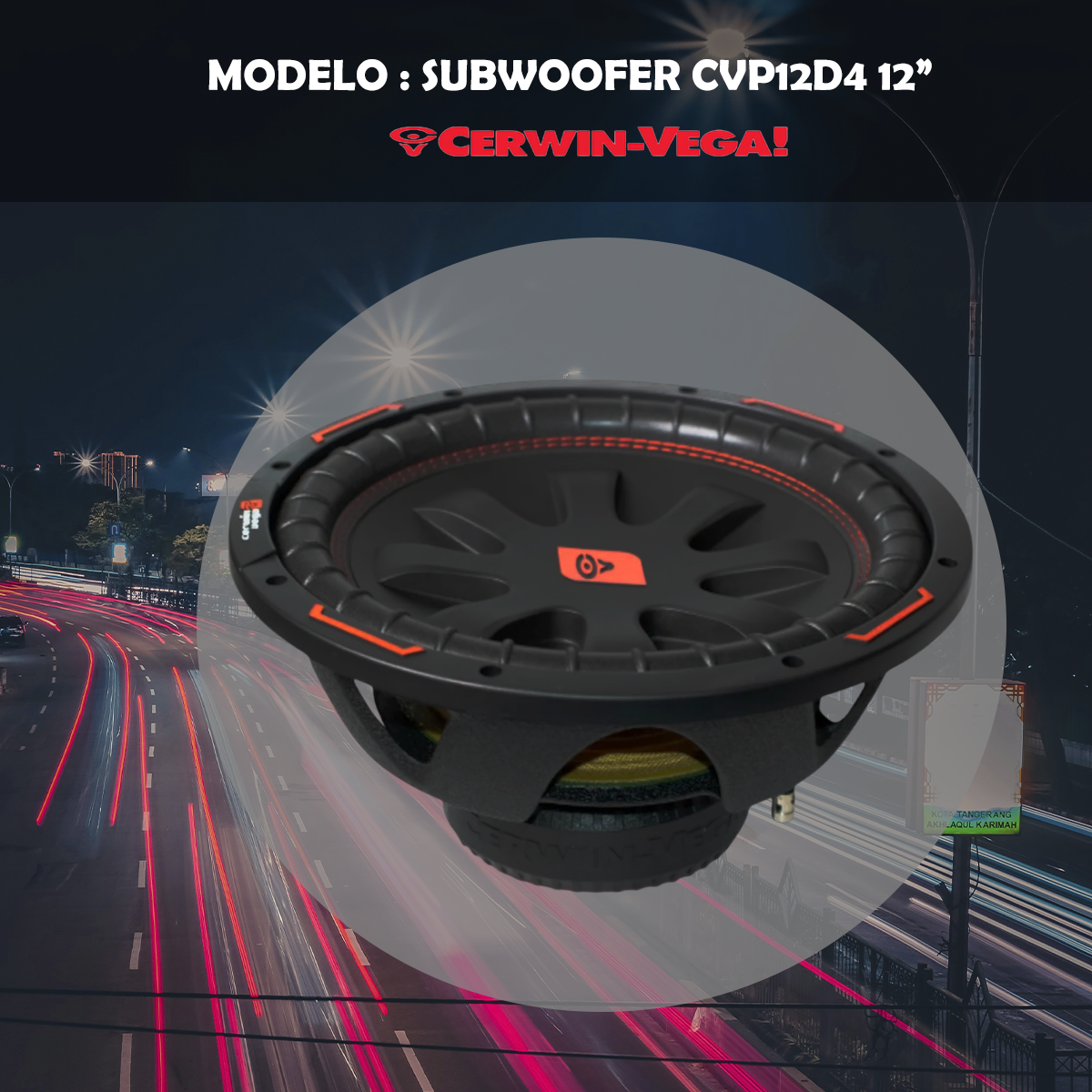 Subwoofer Cerwin Vega 12” 550W Máx Bajos Potentes CVP12D4