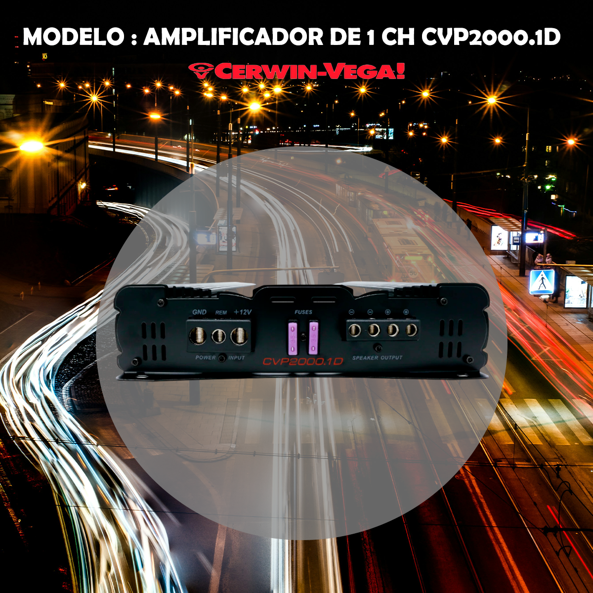 Amplificador De 1 Canal Cerwin Vega Clase AB CVP2000.1D