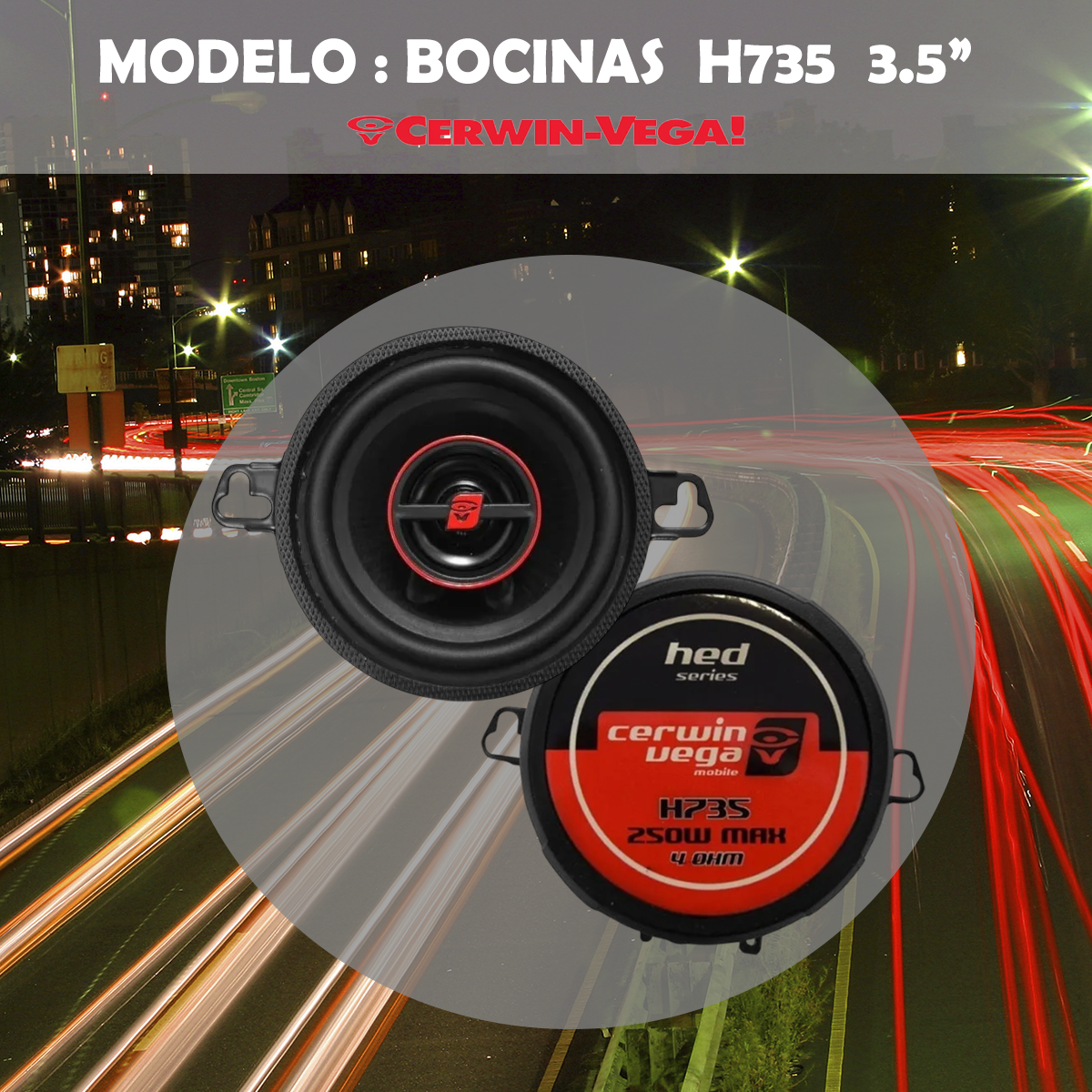 Bocinas Cerwin Vega De 3.5 Pulgadas 250w Máx 4 Ohms H735