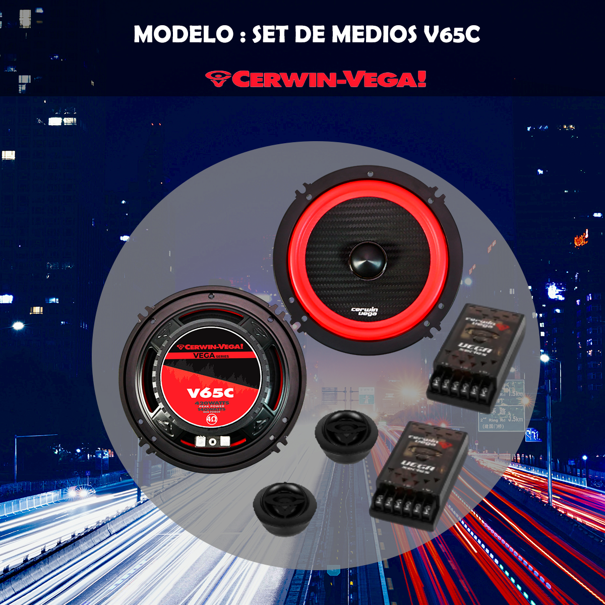 Set de Medios Cerwin Vega 6.5 Pulgadas Edición 2025 V65C