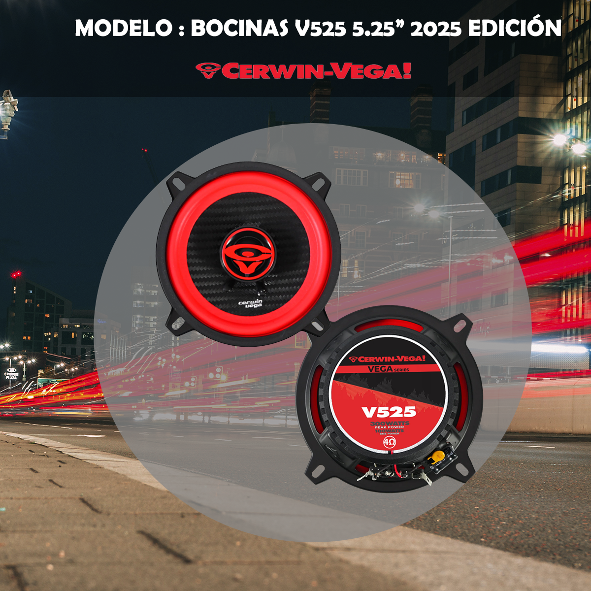 Bocinas Cerwin Vega 5.25 Pulgadas Edición 2025 Coaxial V525