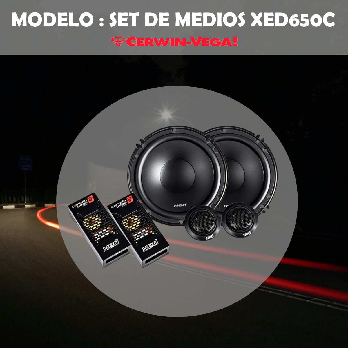Set De Medios Cerwin Vega 6.5 Pulgadas Para Auto Xed650c