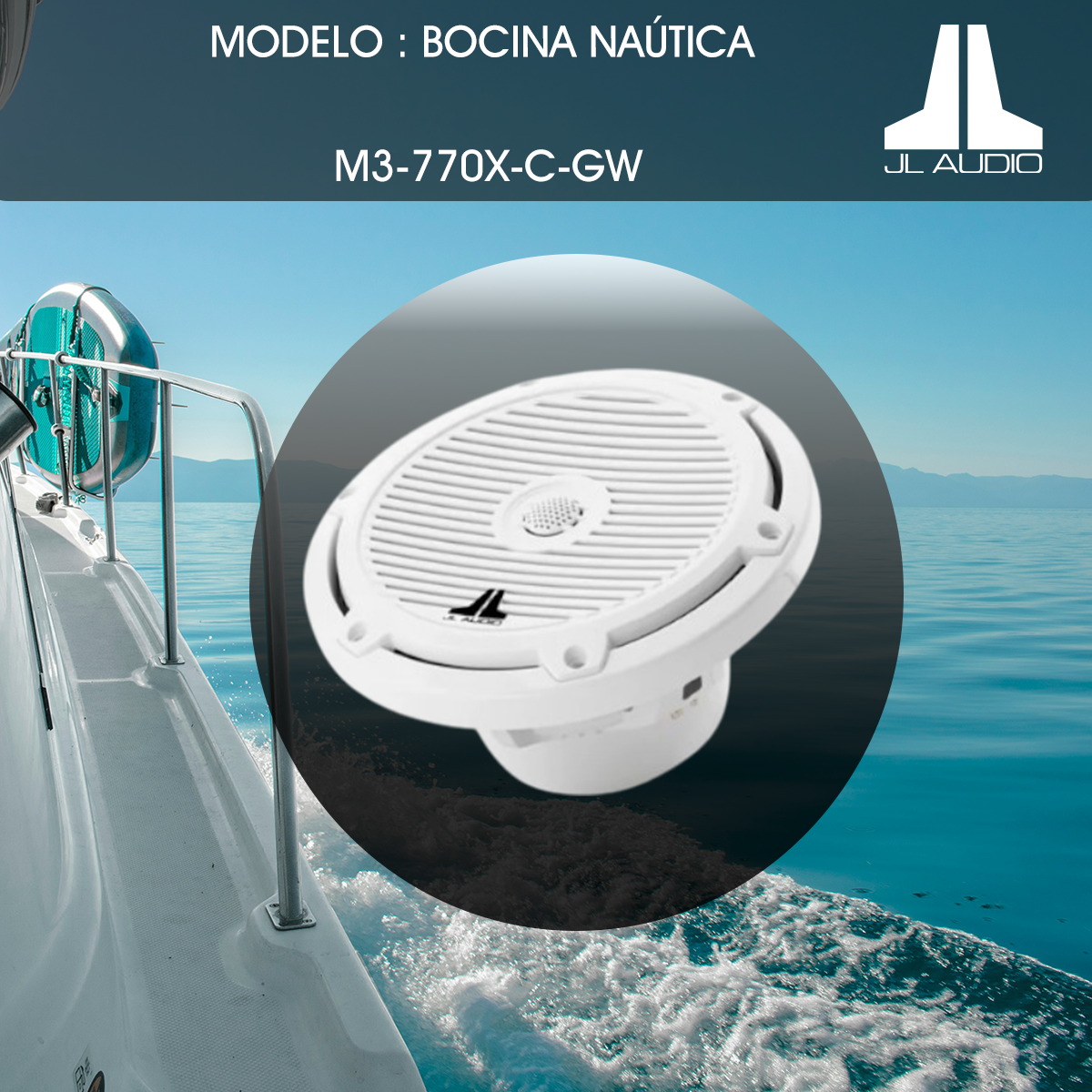 Bocina Marina JL Audio M3-770X-C-GW