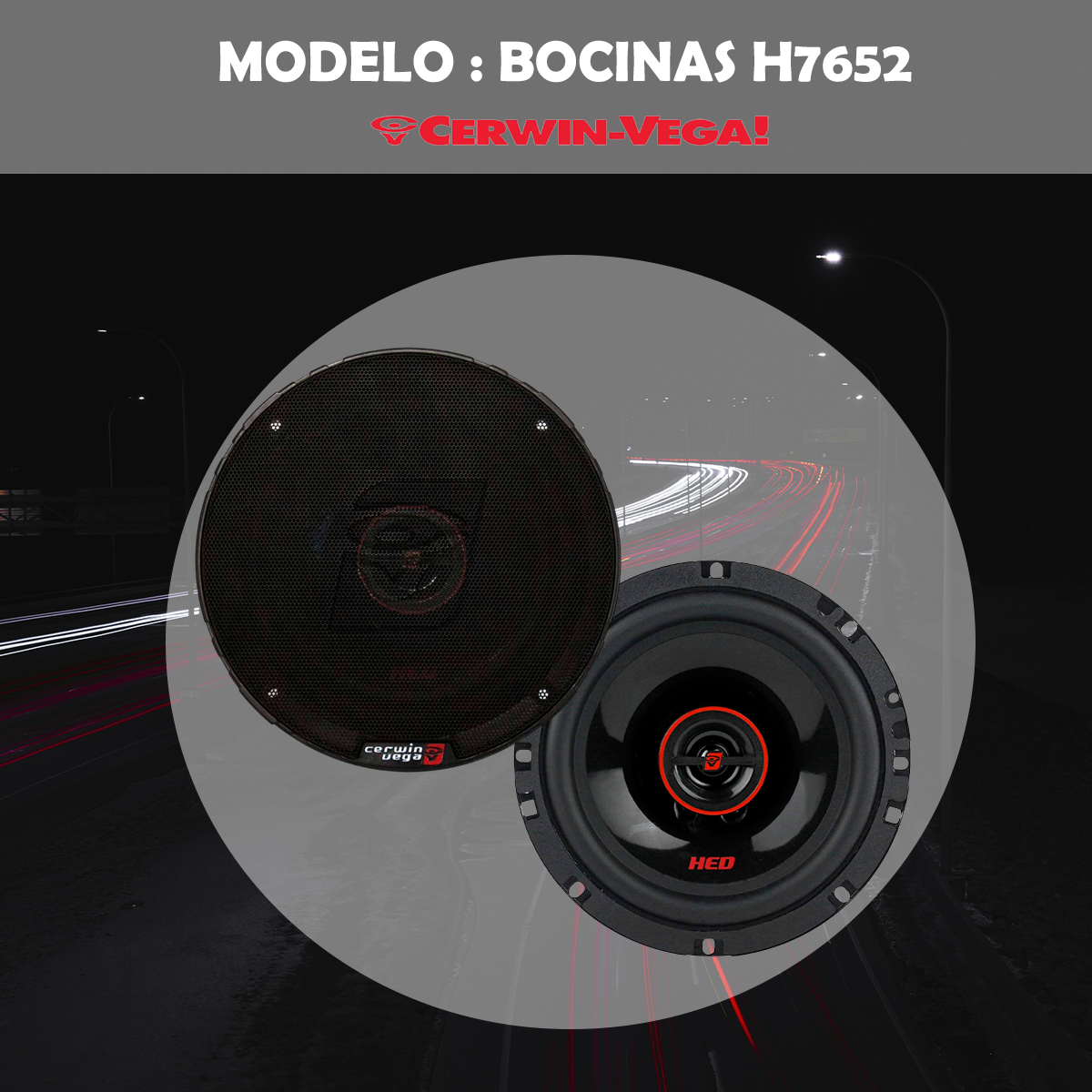 Par de Bocinas Coaxiales Cerwin Vega 6.5 Pulgadas H7652