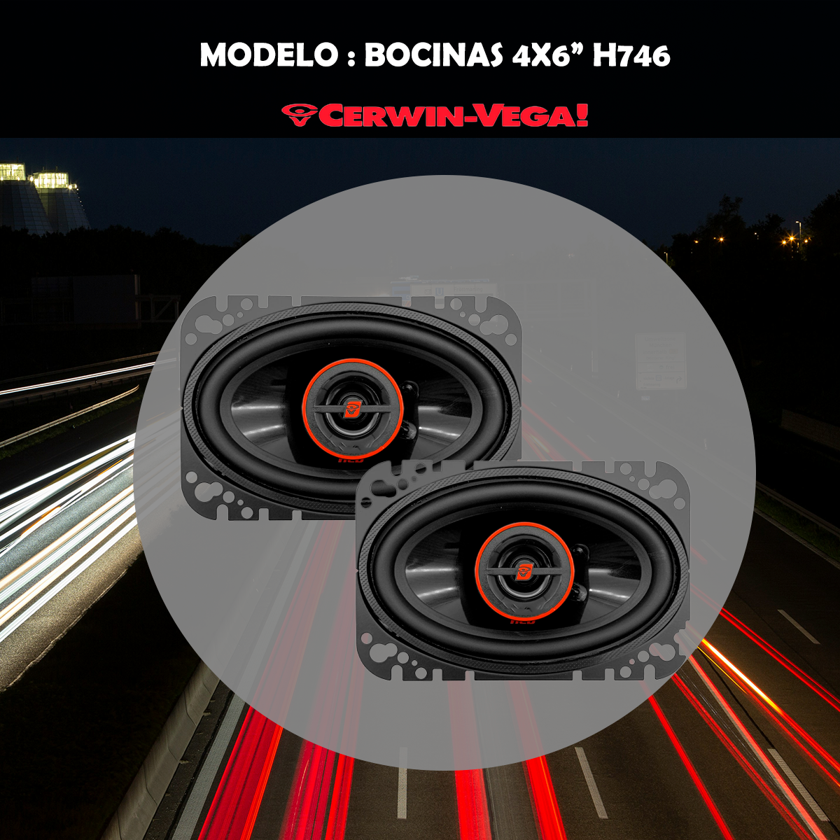 Bocinas Cerwin Vega 4x6 Pulgadas Serie HED H746