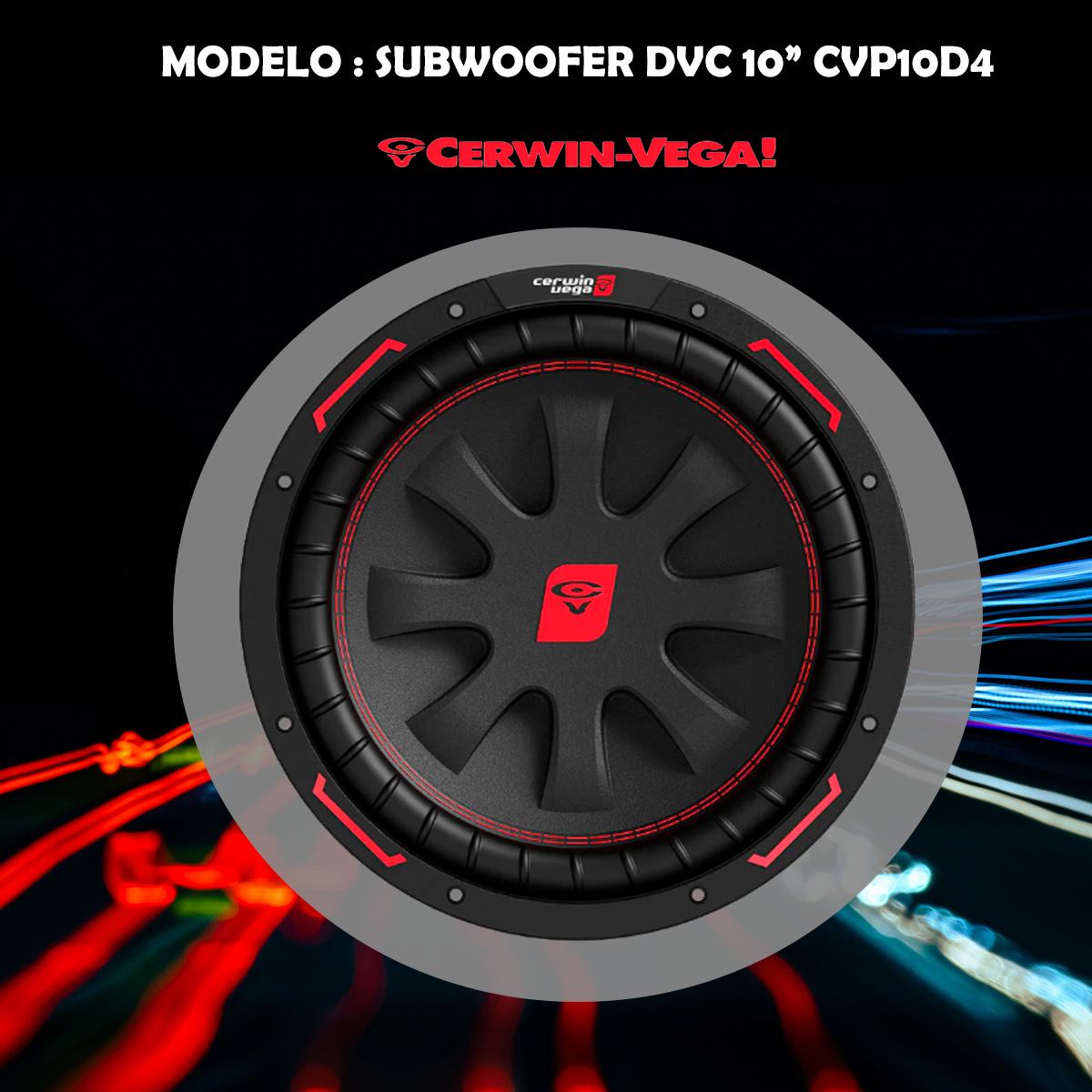 Subwoofer Cerwin Vega DVC 10 Pulgadas 4 Ohms CVP10D4