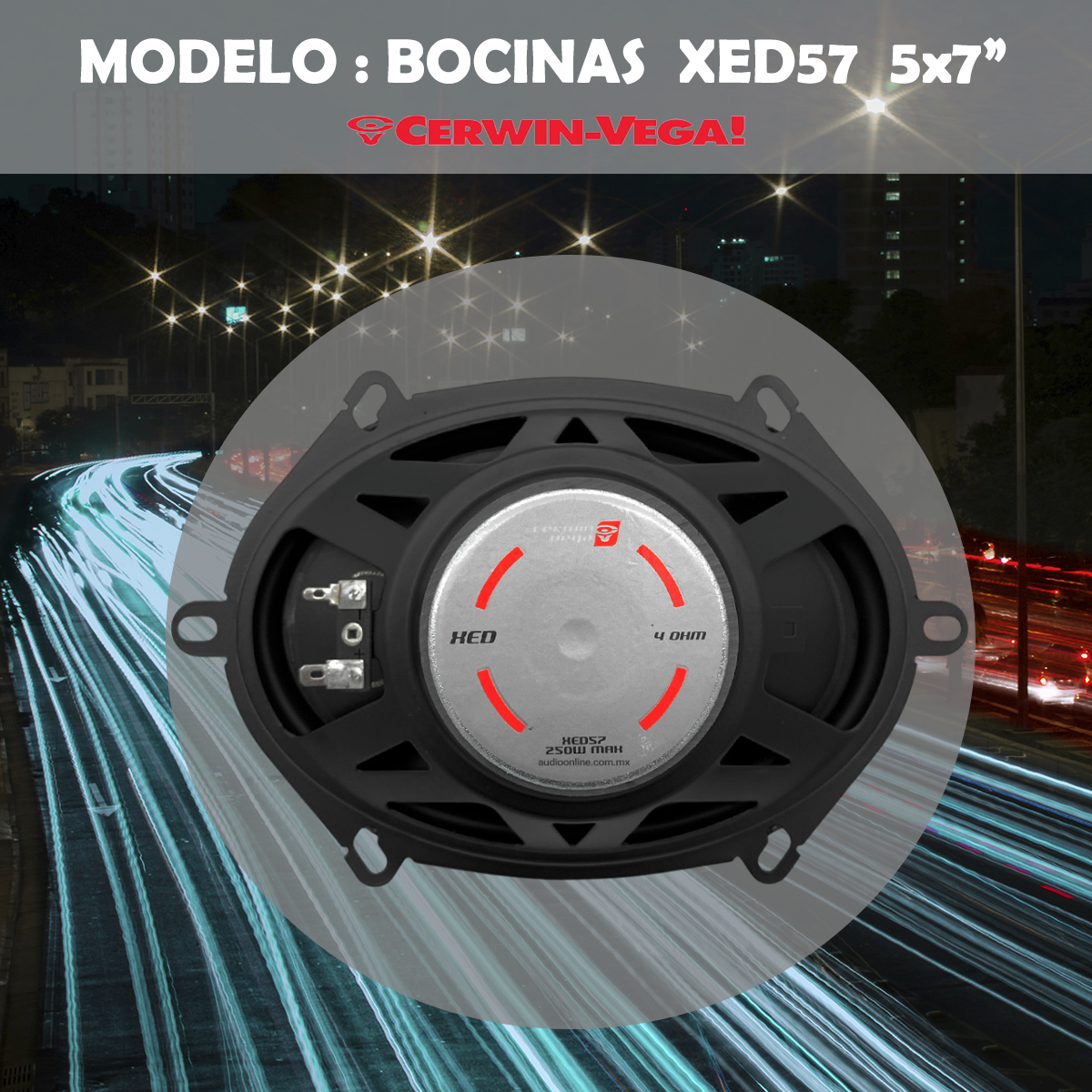 Bocinas Coaxiales Cerwin Vega 5x7 Pulgadas XED57