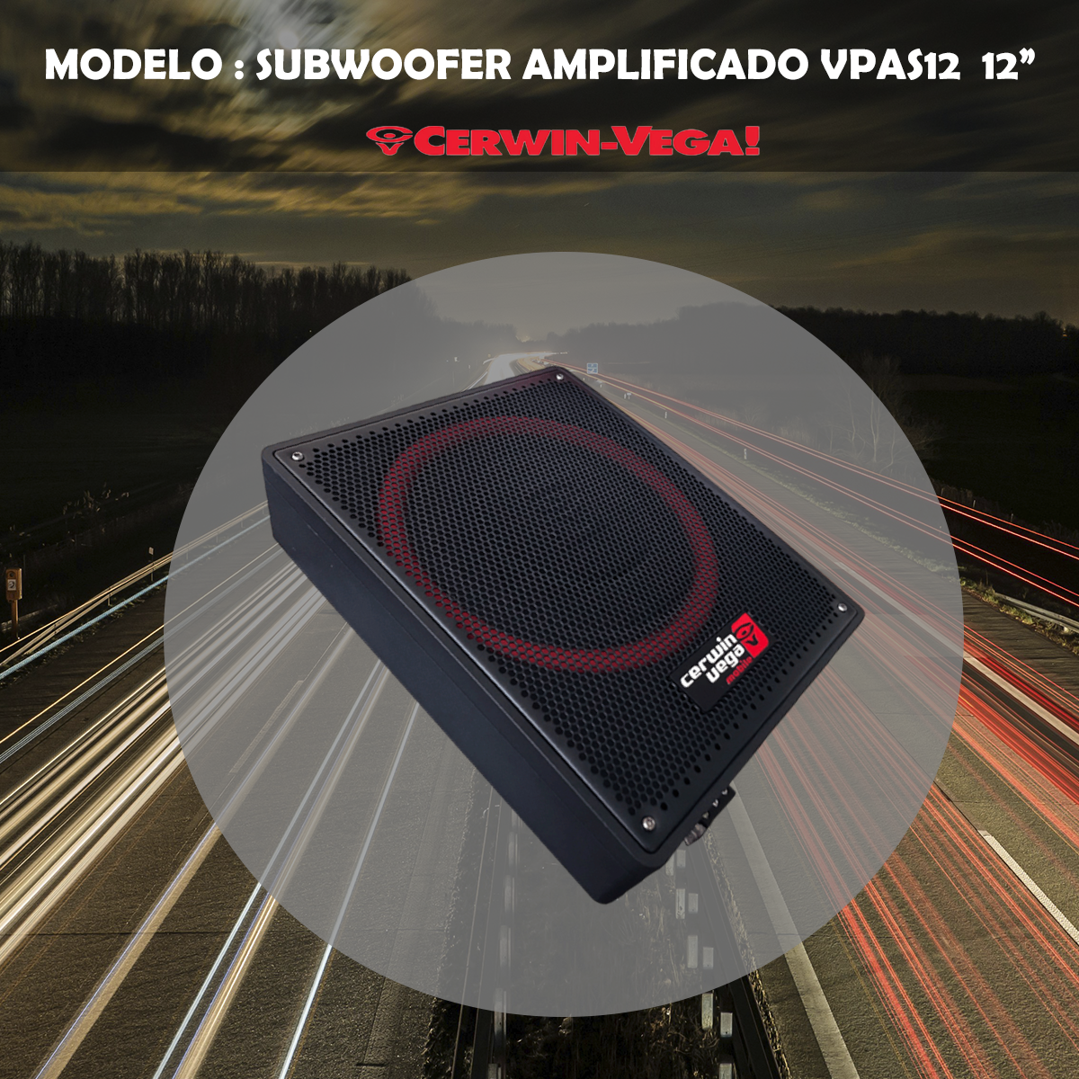 Subwoofer Amplificador Cerwin Vega 12 Pulgadas VPAS12