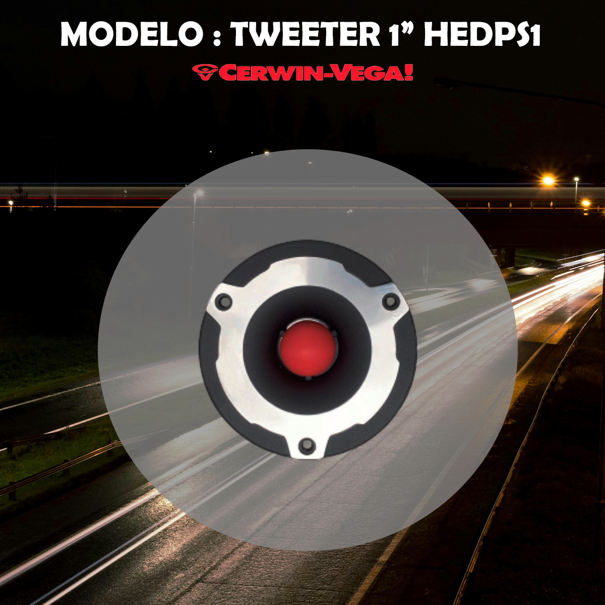 Tweeter Super Bullet Cewin Vega de 1 Pulgada Para Auto HEDPS1