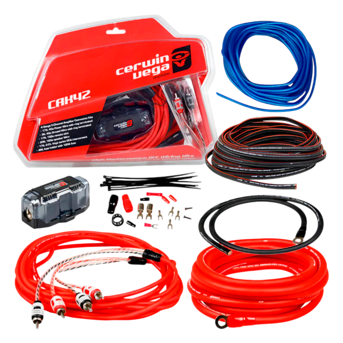 Kit de Instalación Cerwin Vega para Amplificador de 2 Canales Calibre 4 CAK42