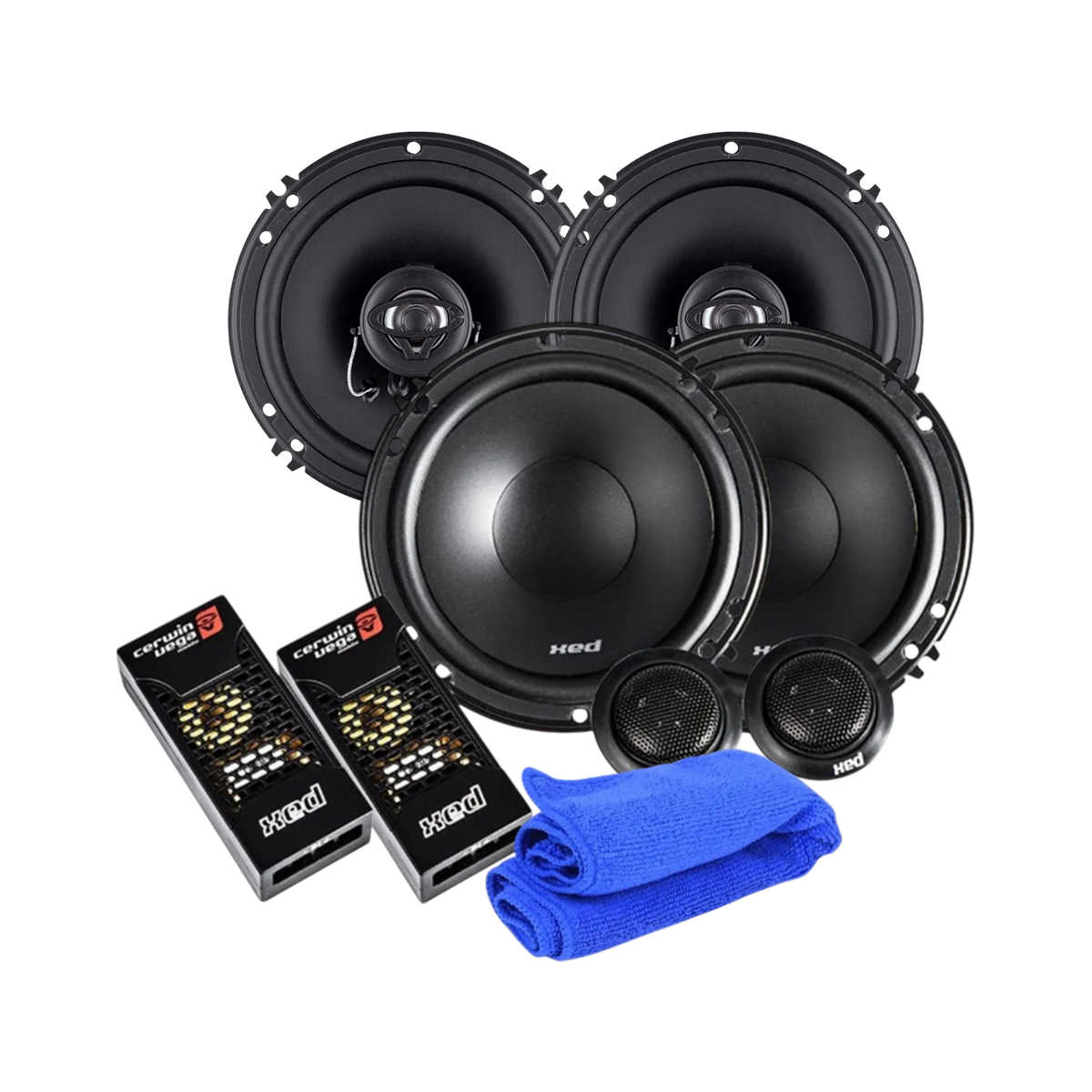 Paquete Cerwin Vega Set de Medios XED650C + Bocinas XED62 + Regalo