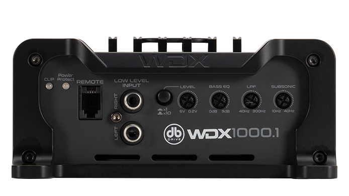 dB Drive WDX1000.1: conexiones y controles de filtros