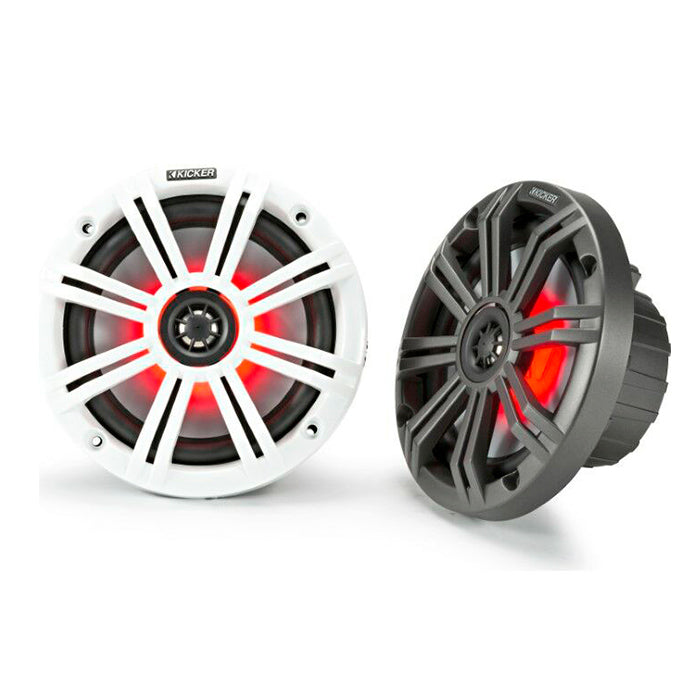 Kicker 45KM654L: bocinas marinas de 6.5 pulgadas con LED