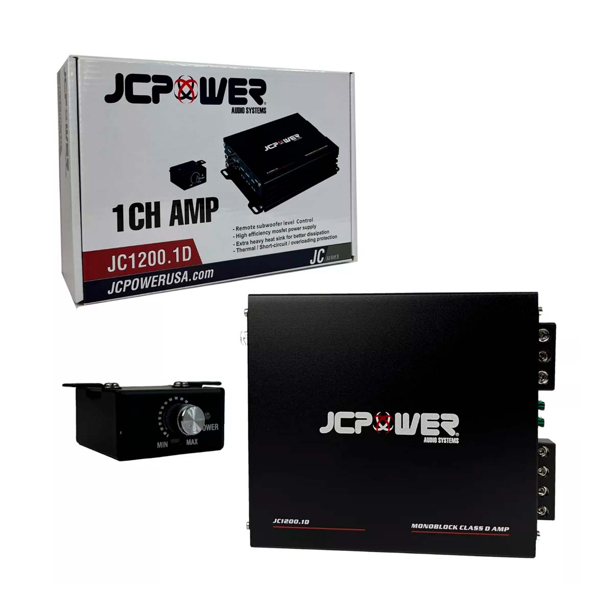 Amplificador 1 Canal JC Power JC1200.1d Clase D + Toallitas